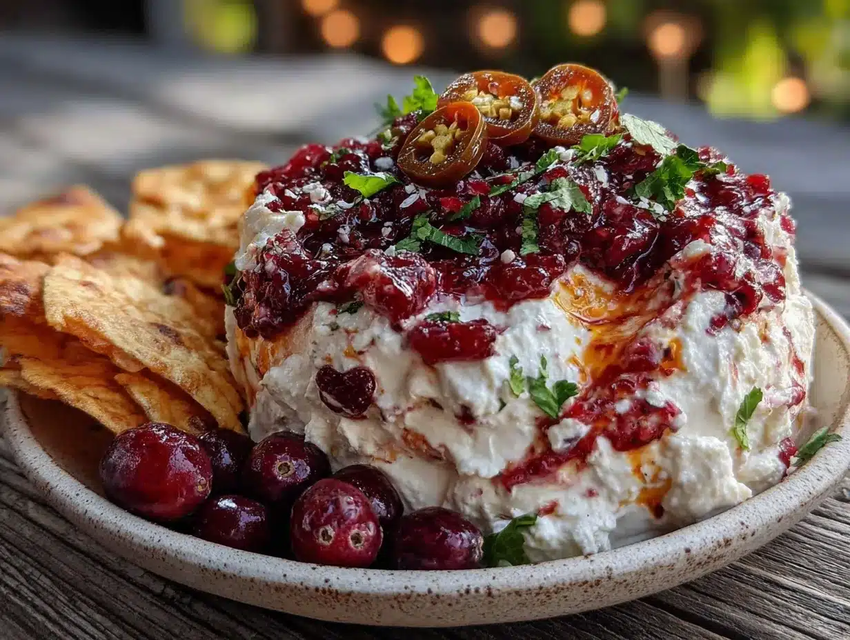 jalapeño cranberry cream cheese dip preparation steps