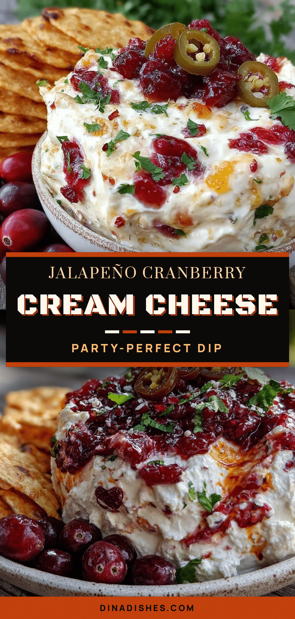 jalapeño cranberry cream cheese dip recipe