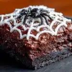 Kid-Friendly Black Velvet Spiderweb Cheesecake Bars - featured image