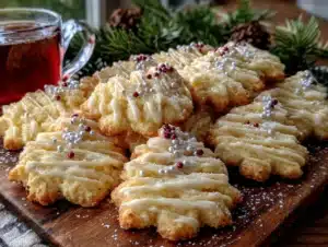 Light and Buttery Iced Spritz Cookies - featured image