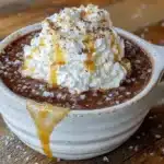light and cozy salted caramel hot cocoa - featured image