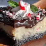 light peppermint mocha cheesecake bars - featured image