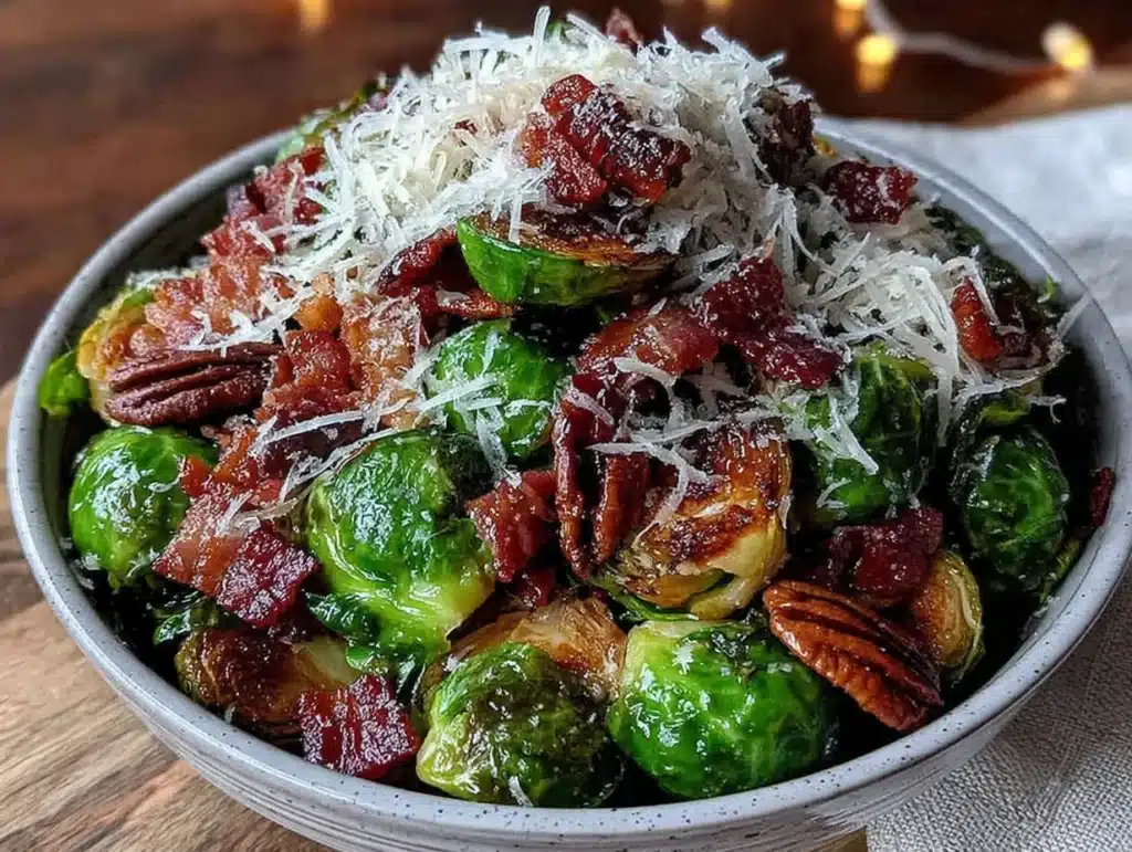 Lightened-Up Brussels Sprout Salad with Bacon - featured image
