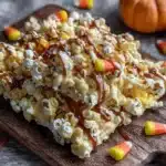 lightened-up candy corn popcorn bark - featured image