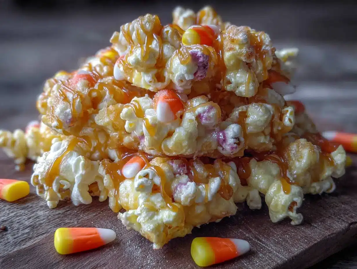 lightened-up candy corn popcorn bark preparation steps