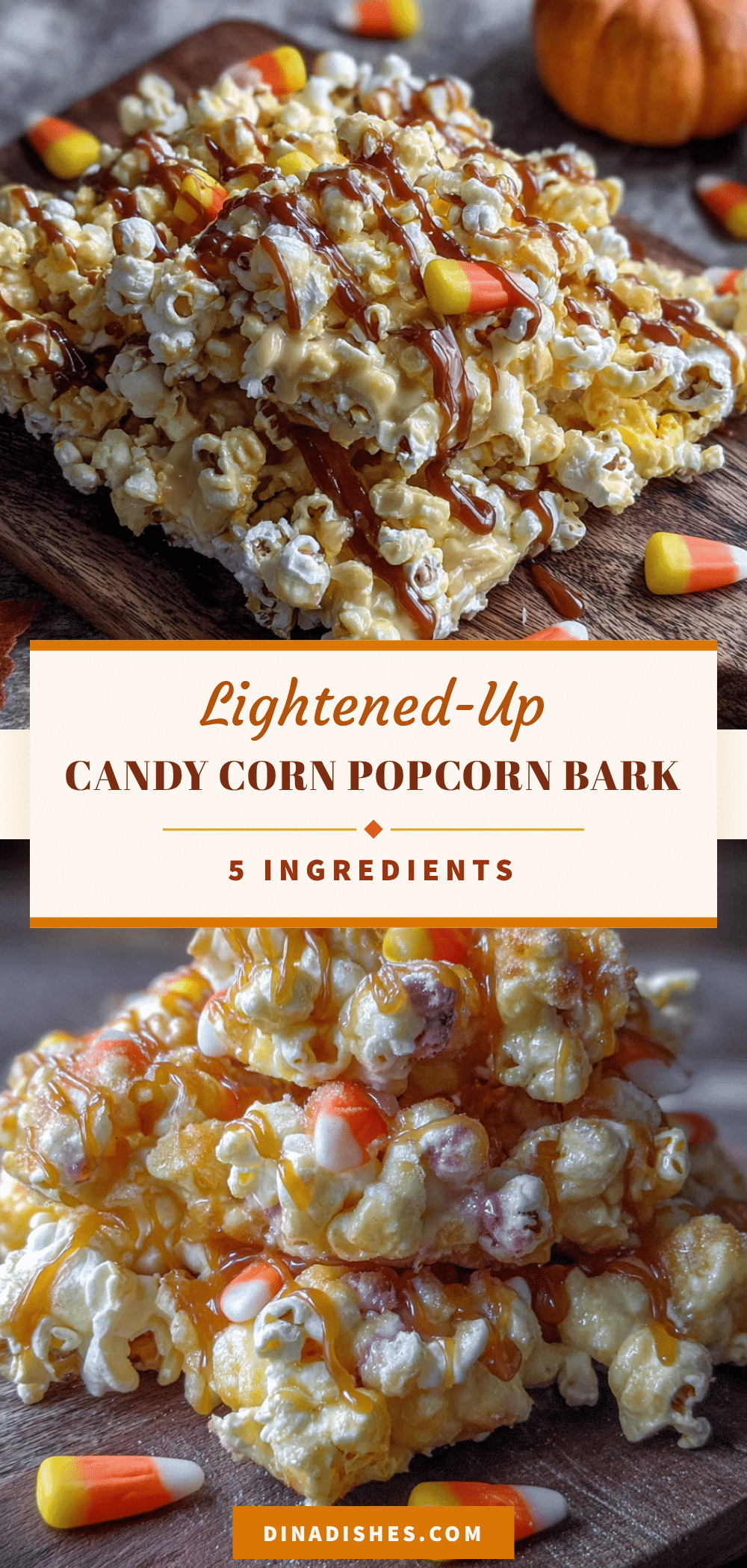 lightened-up candy corn popcorn bark recipe