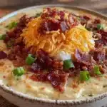 lightened up loaded baked potato soup - featured image