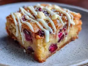 Lighter Cranberry Bliss Bar Blondies with White Chocolate Drizzle - featured image