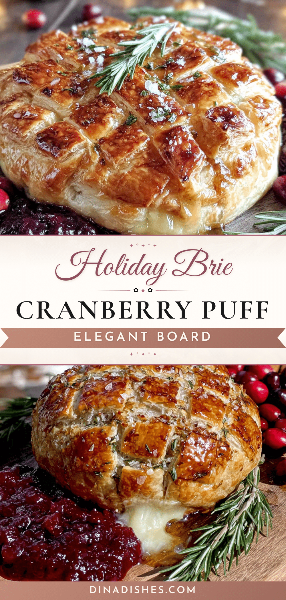 lighter holiday brie cranberry puff pastry board recipe