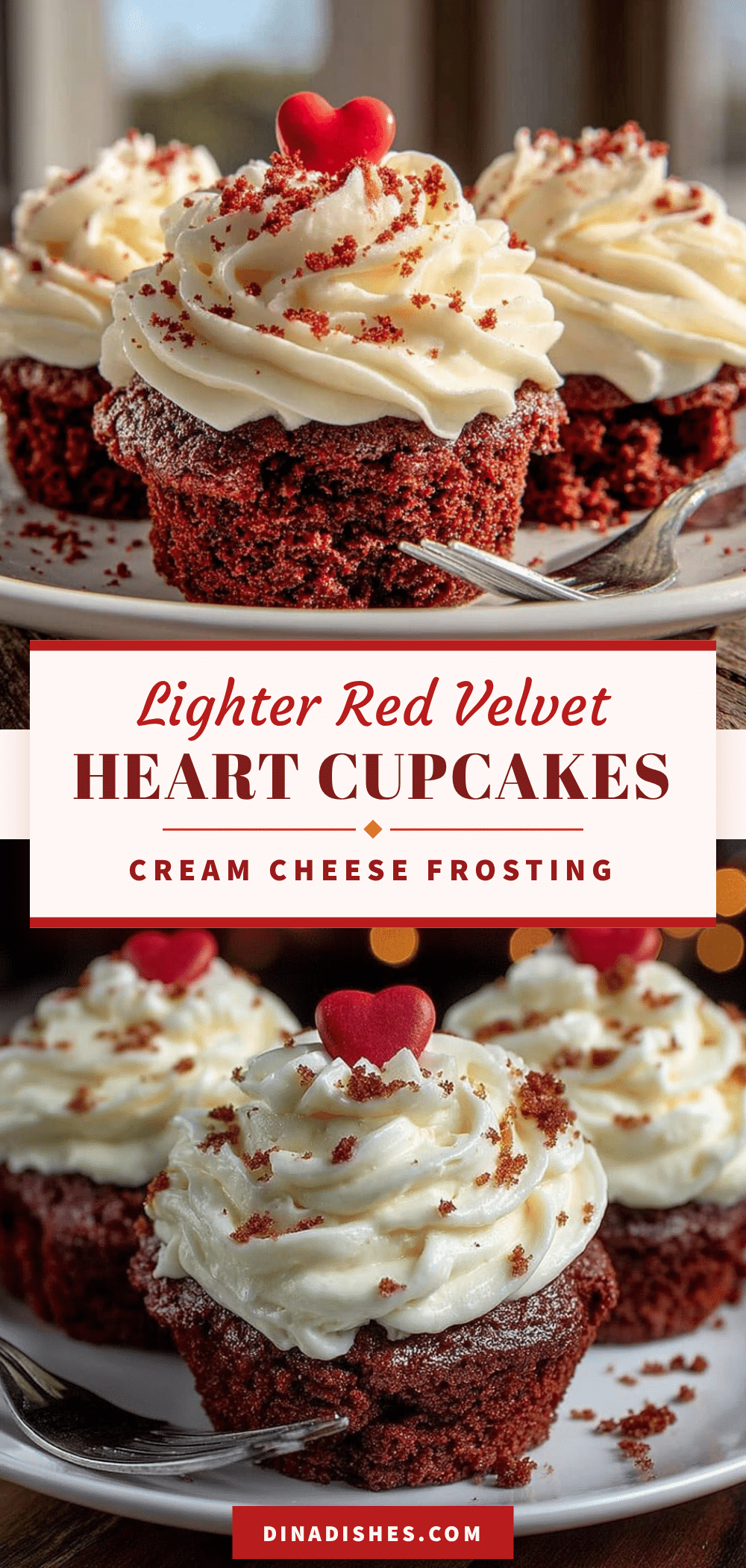 Lighter Red Velvet Heart Cupcakes recipe