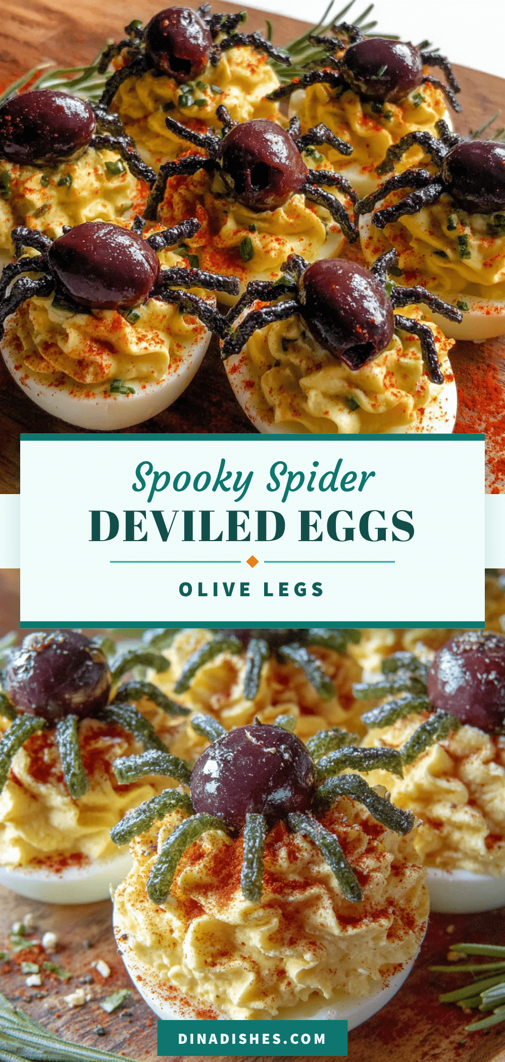 lighter spooky spider deviled eggs recipe