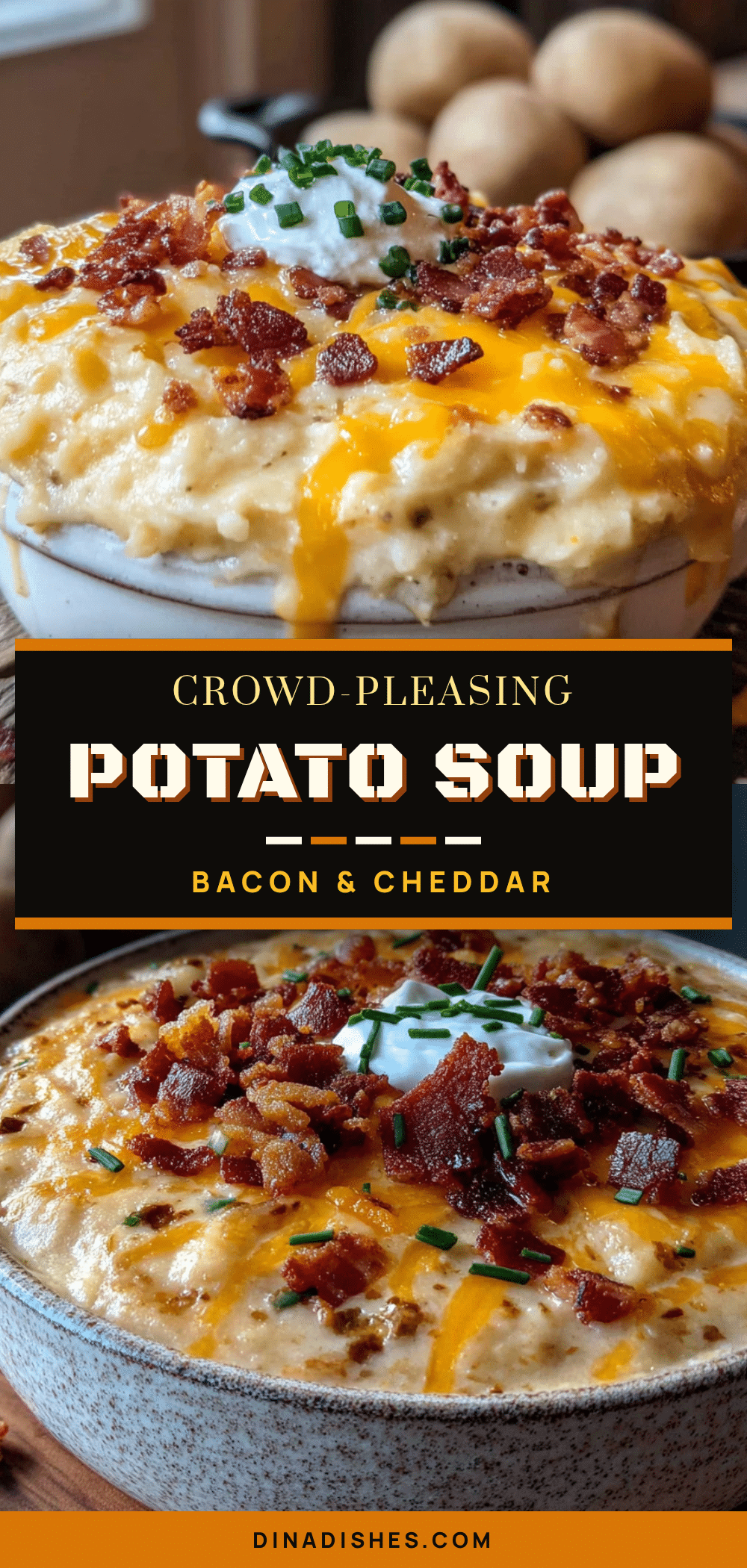 loaded baked potato soup with bacon and cheddar recipe
