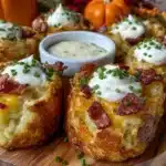 loaded mashed potato bites for friendsgiving - featured image