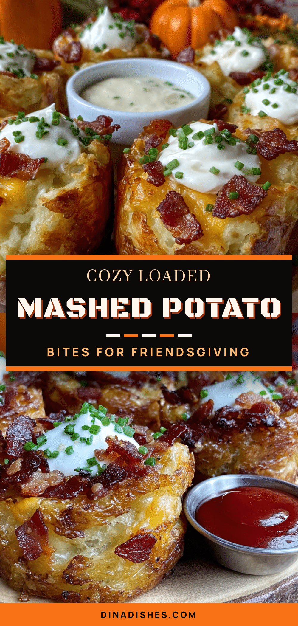 loaded mashed potato bites for friendsgiving recipe