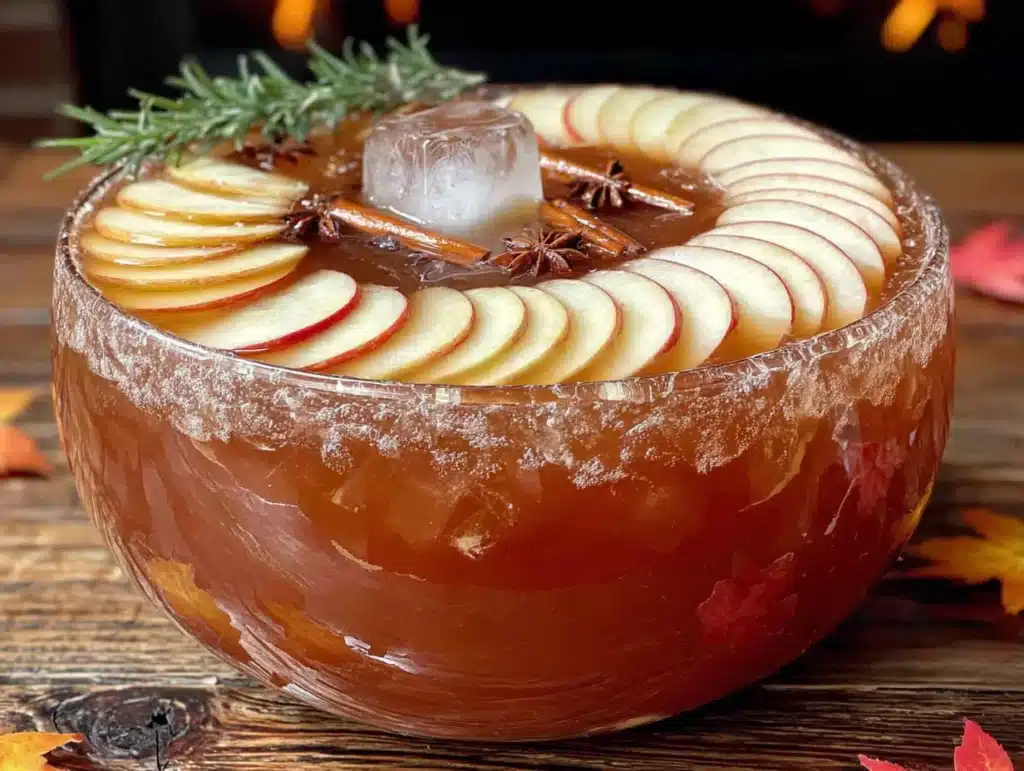 maple bourbon friendsgiving punch - featured image