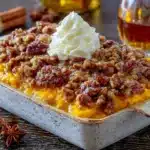 maple bourbon sweet potato casserole - featured image