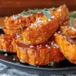 maple roasted sweet potatoes - featured image