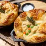mini chicken pot pies for friendsgiving - featured image