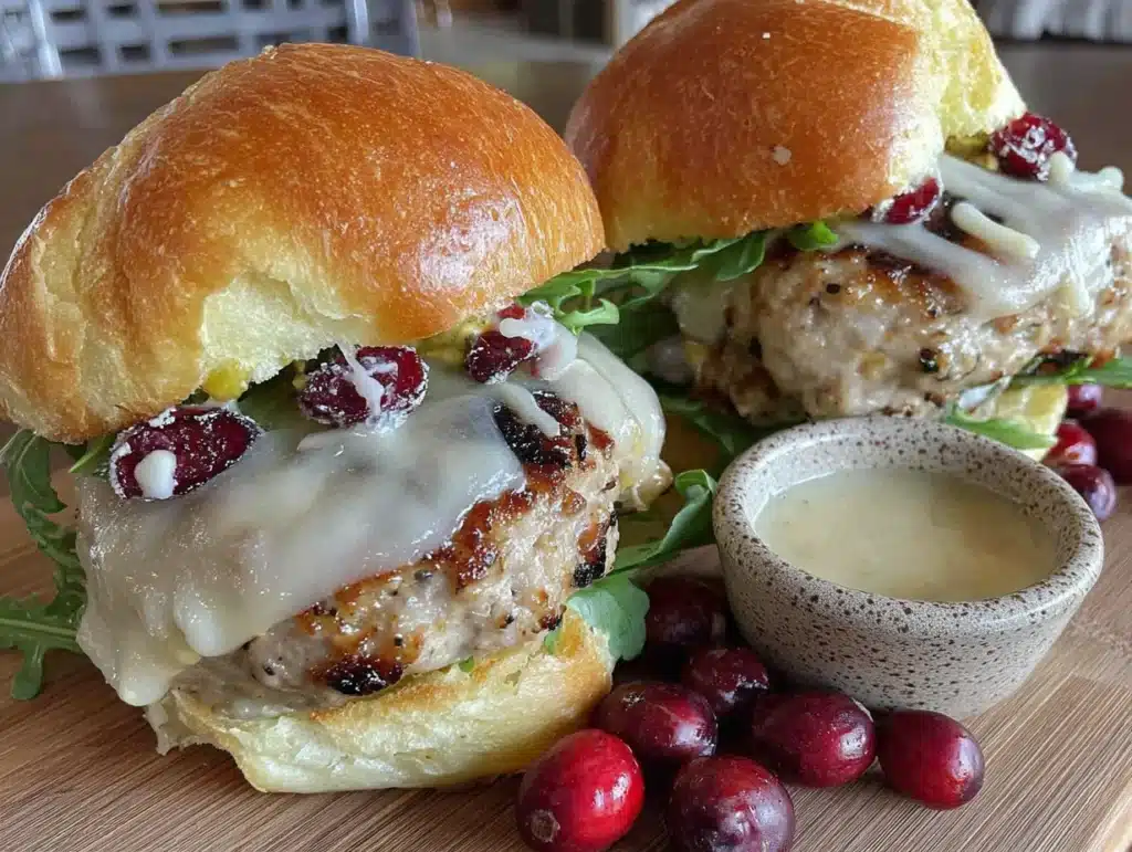 mini turkey sliders with cranberry aioli - featured image