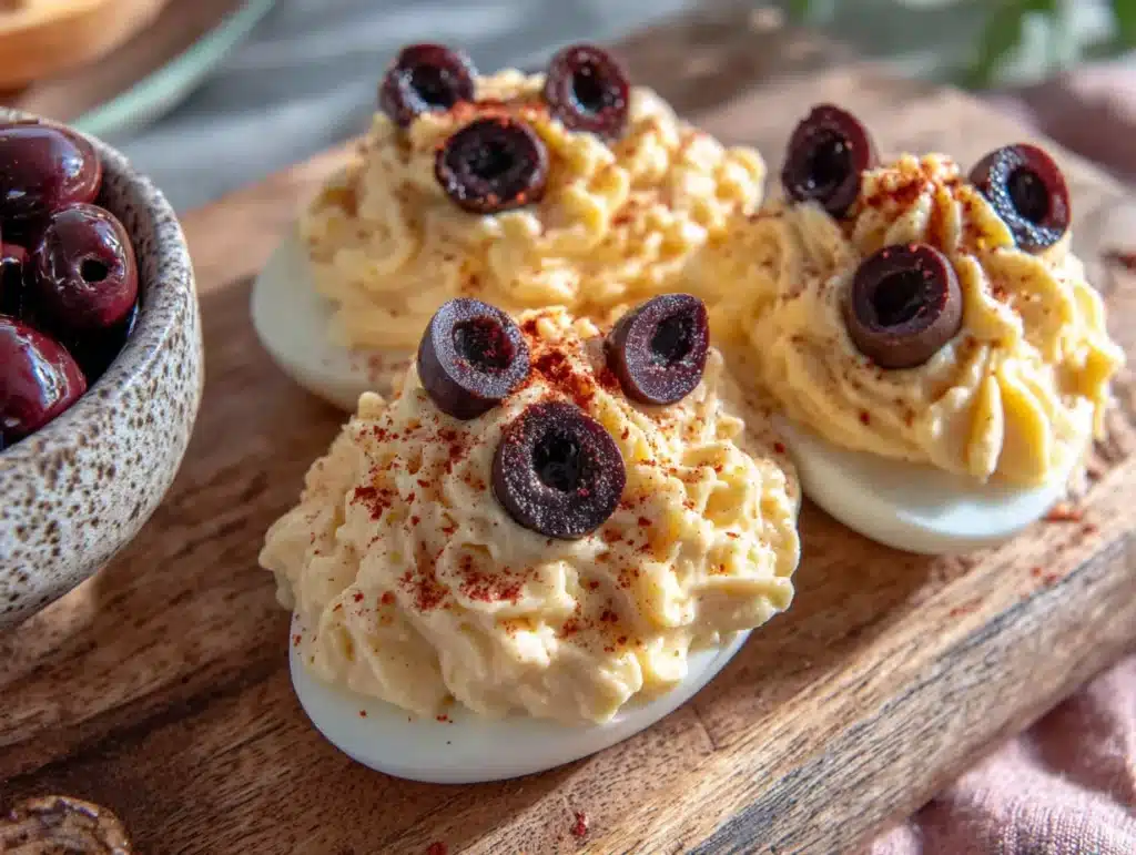 monster eyeball deviled eggs - featured image