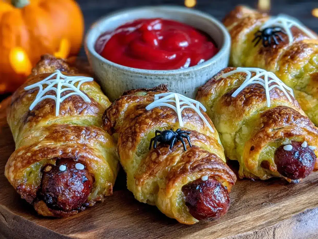 mummy hot dogs preparation steps