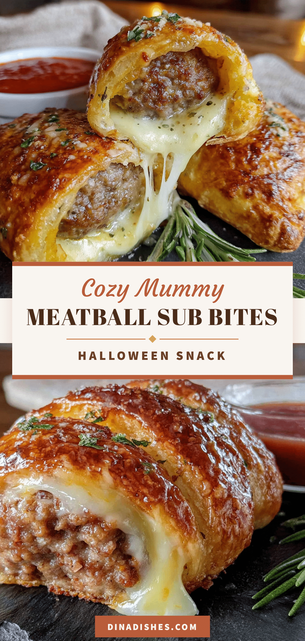 mummy meatball sub bites recipe