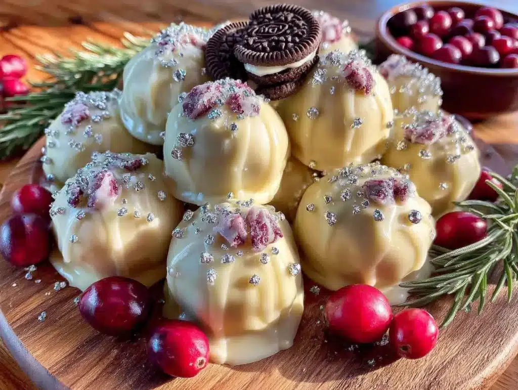 no-bake Christmas Oreo balls - featured image