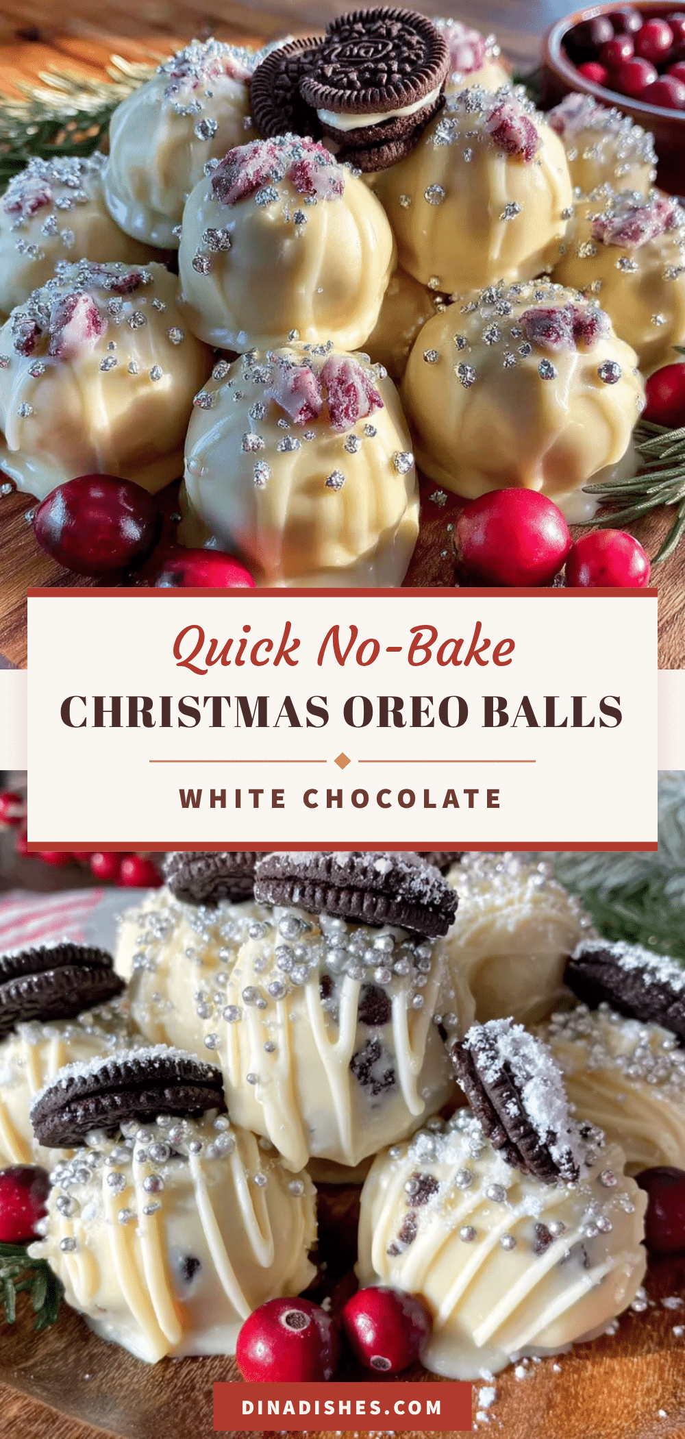 no-bake Christmas Oreo balls recipe