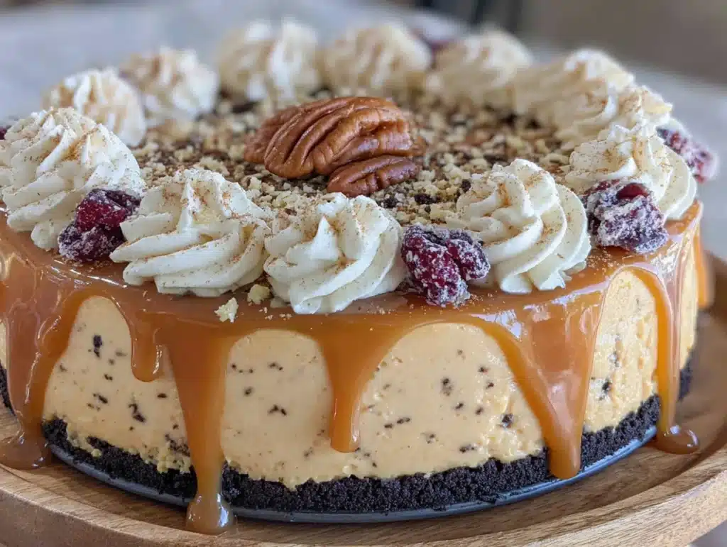 no-bake Thanksgiving cookie cake - featured image