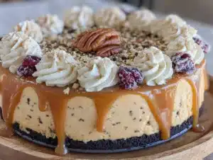 no-bake Thanksgiving cookie cake - featured image