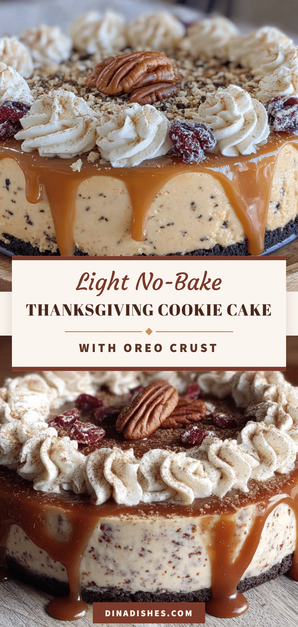 no-bake Thanksgiving cookie cake recipe