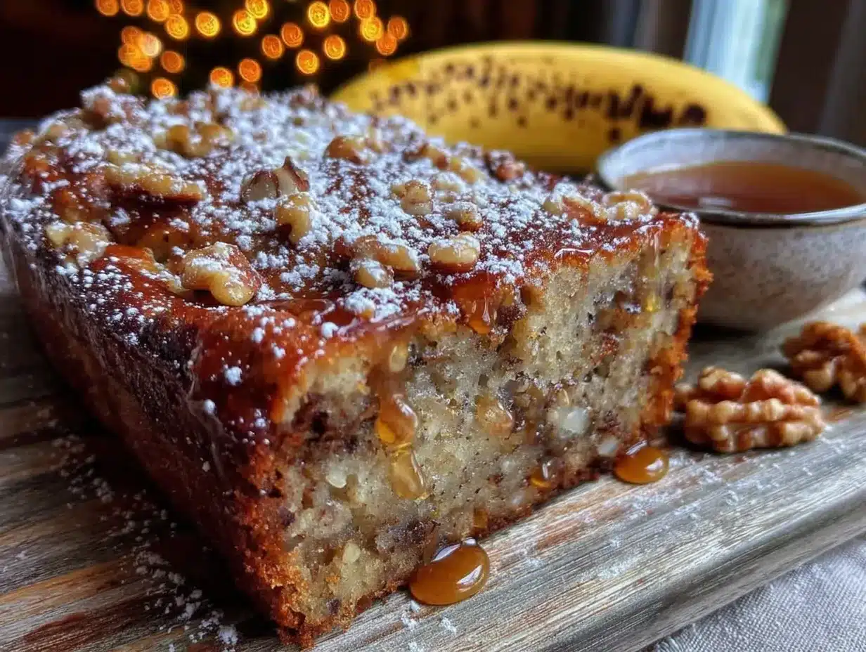 one bowl banana bread with walnuts preparation steps
