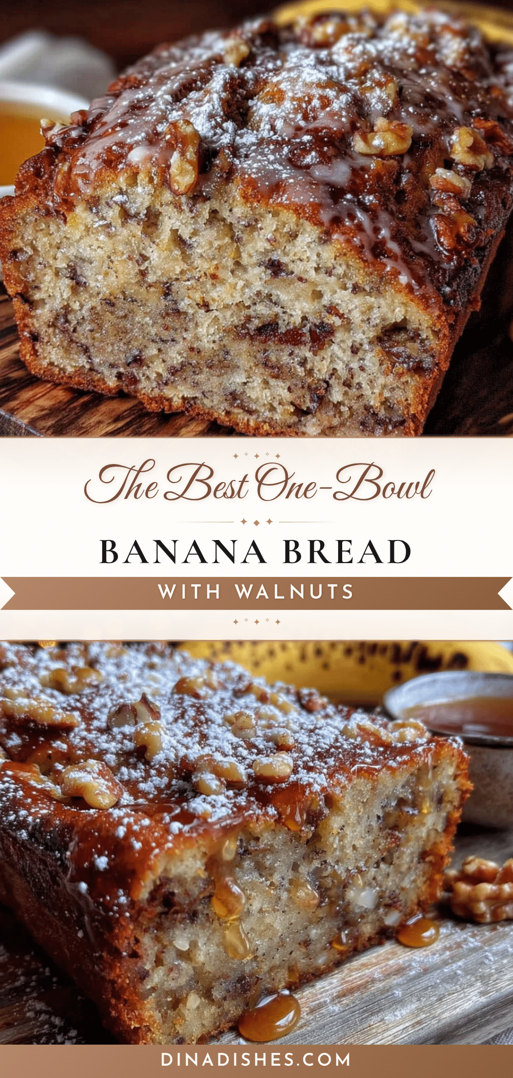 one bowl banana bread with walnuts recipe