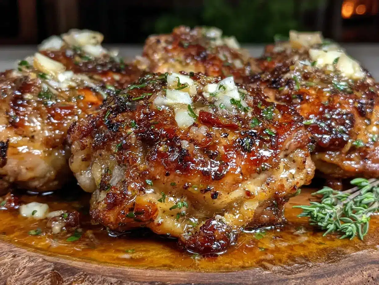 one-pan garlic butter chicken thighs preparation steps