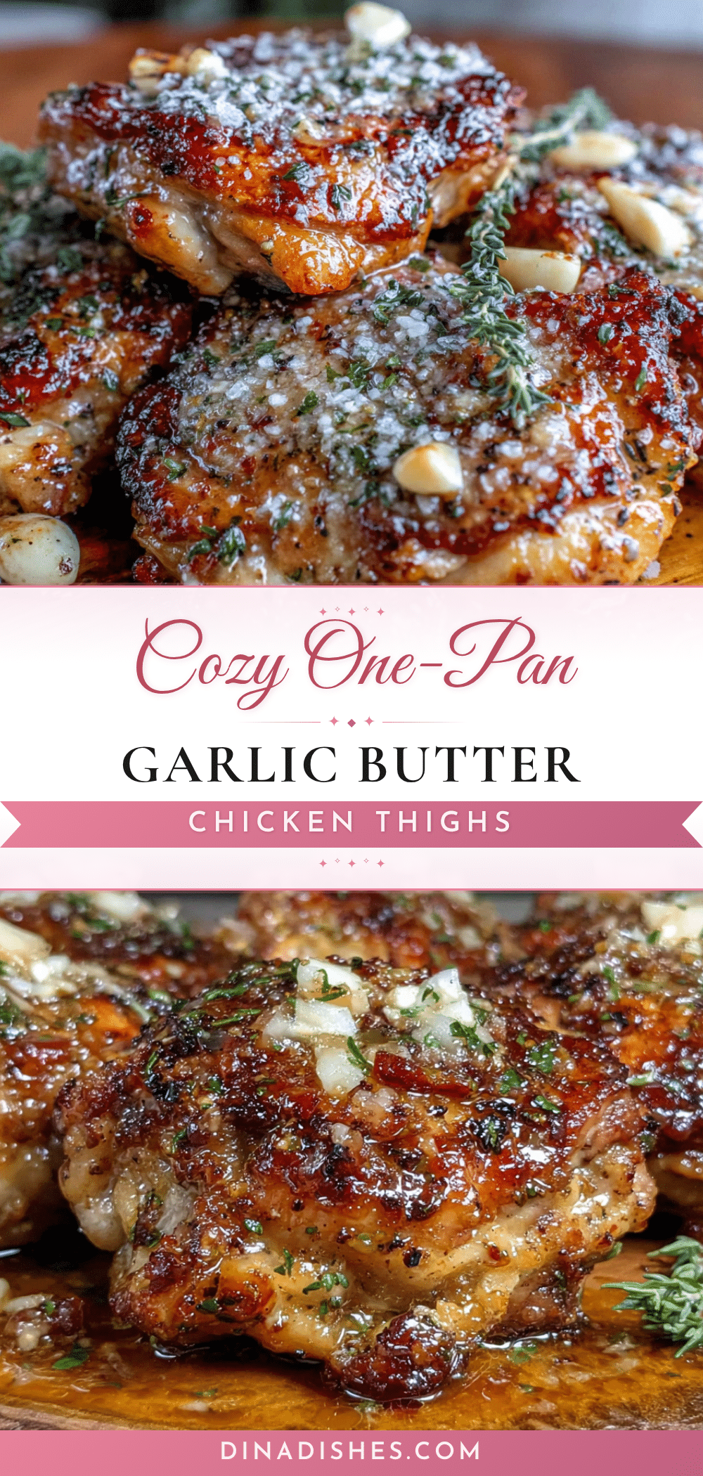 one-pan garlic butter chicken thighs recipe