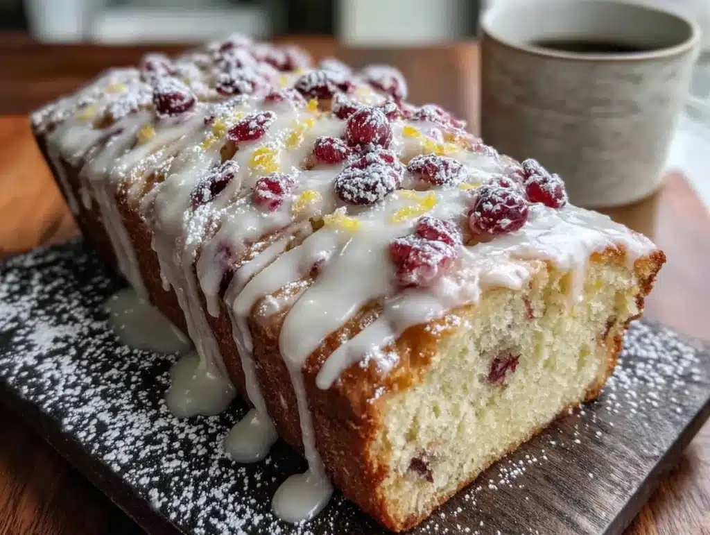 orange cranberry quick bread - featured image