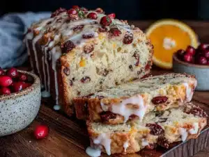 orange cranberry quick bread - featured image
