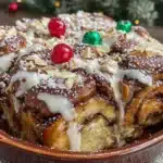 overnight cinnamon roll casserole - featured image