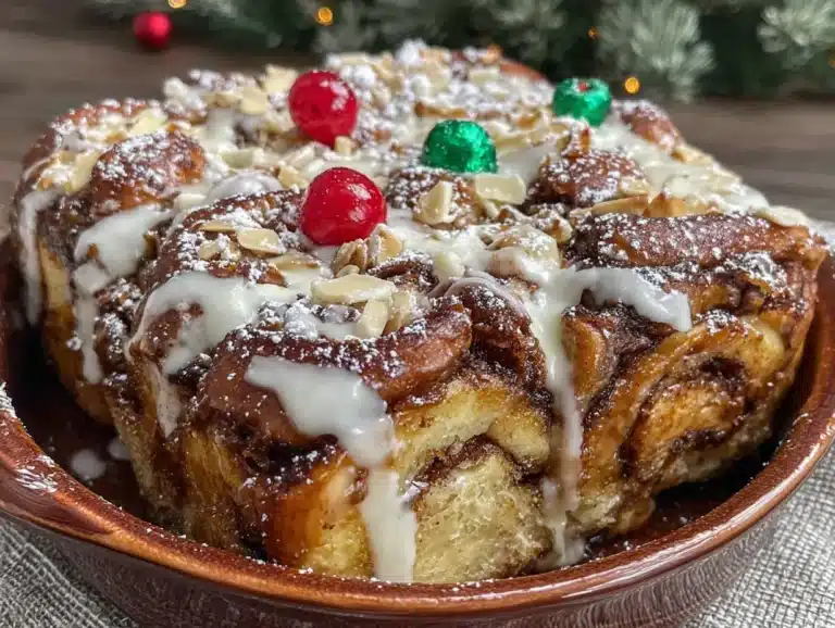 overnight cinnamon roll casserole - featured image