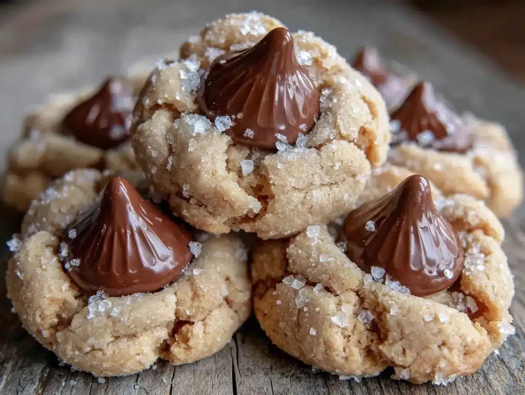 peanut butter blossom cookies - featured image