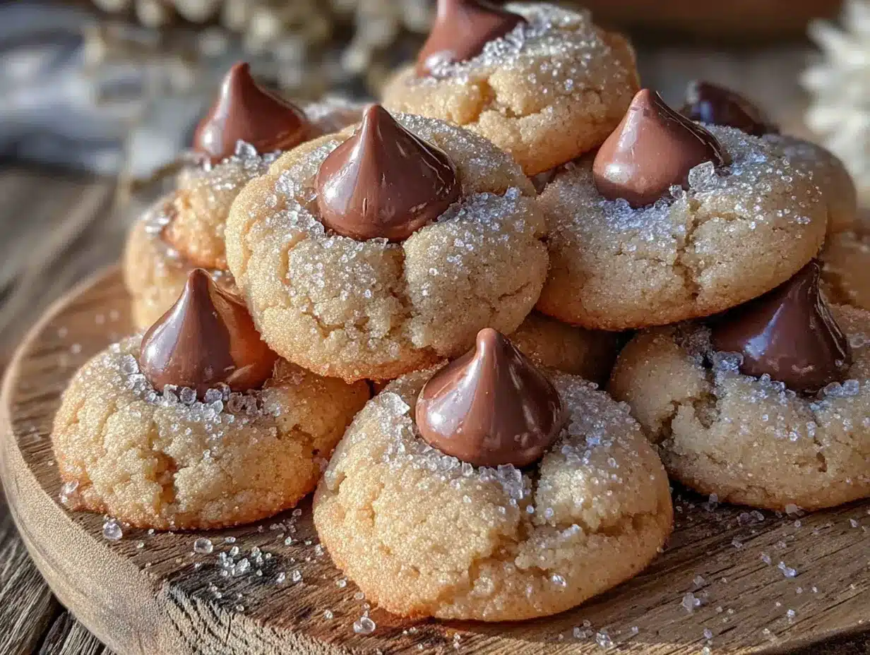 Peanut butter blossom cookies preparation steps