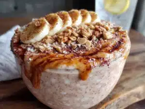 peanut butter smoothie bowl - featured image