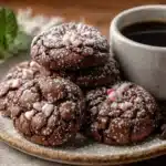 Peppermint Mocha Crinkle Cookies - featured image