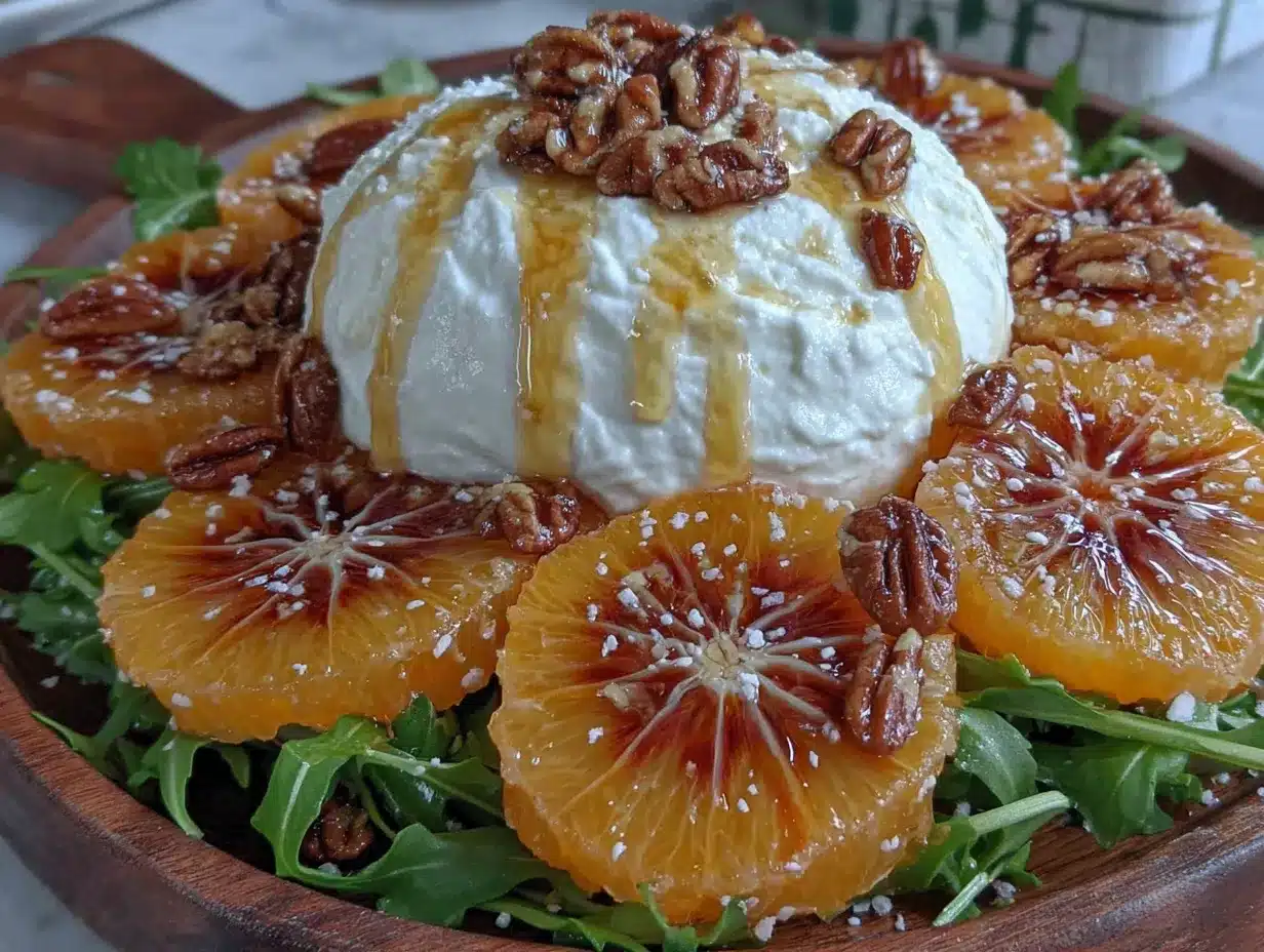 persimmon and burrata thanksgiving salad preparation steps
