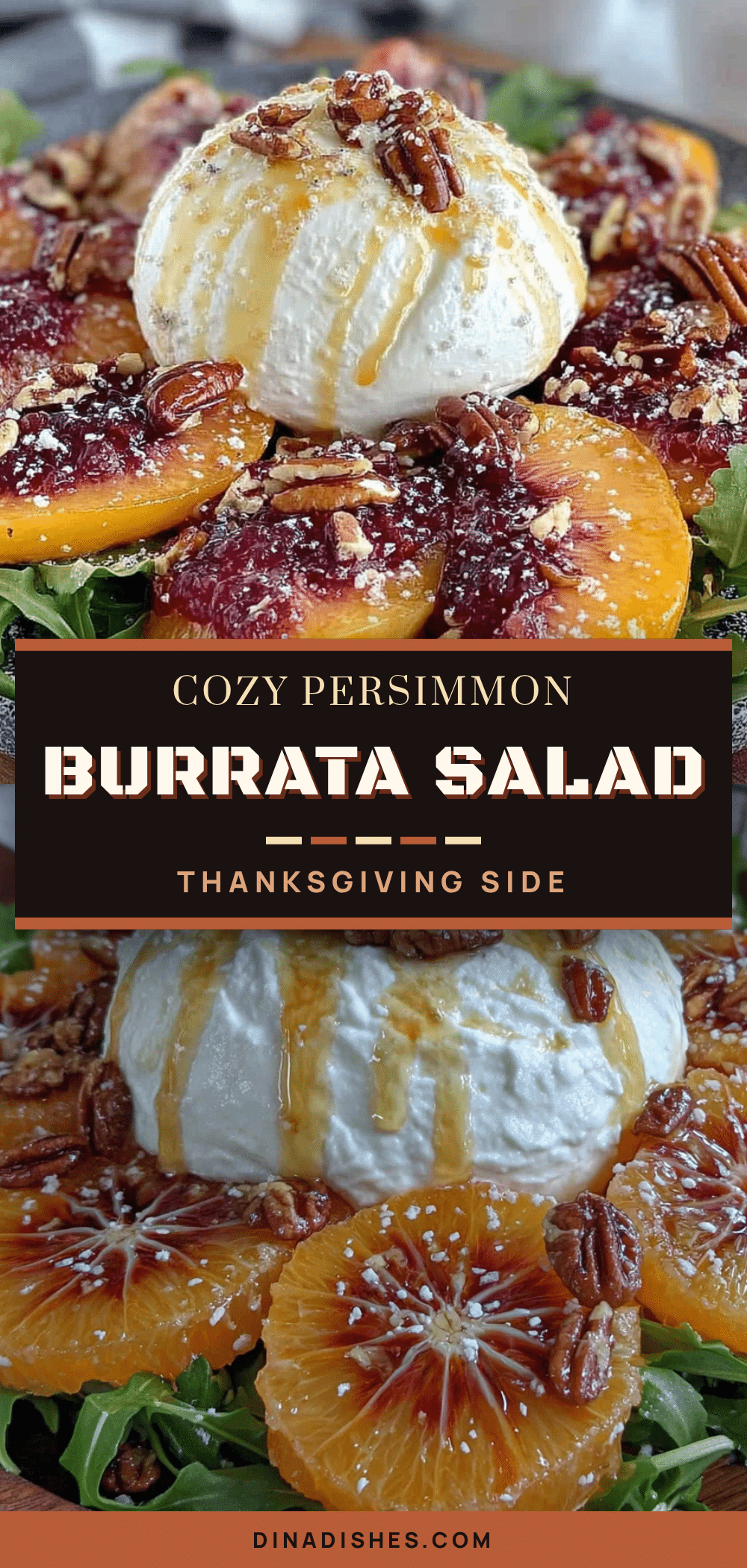 persimmon and burrata thanksgiving salad recipe