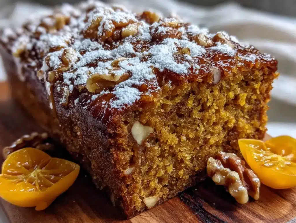 persimmon walnut cinnamon bread - featured image