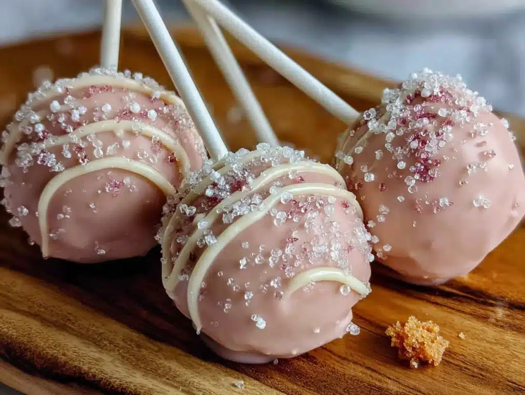 pink velvet cake pops - featured image