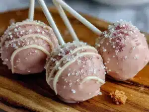 pink velvet cake pops - featured image