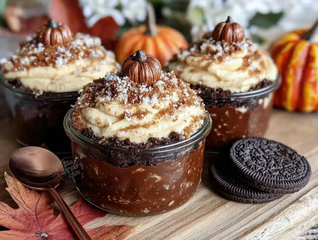 pumpkin patch dirt pudding cups - featured image