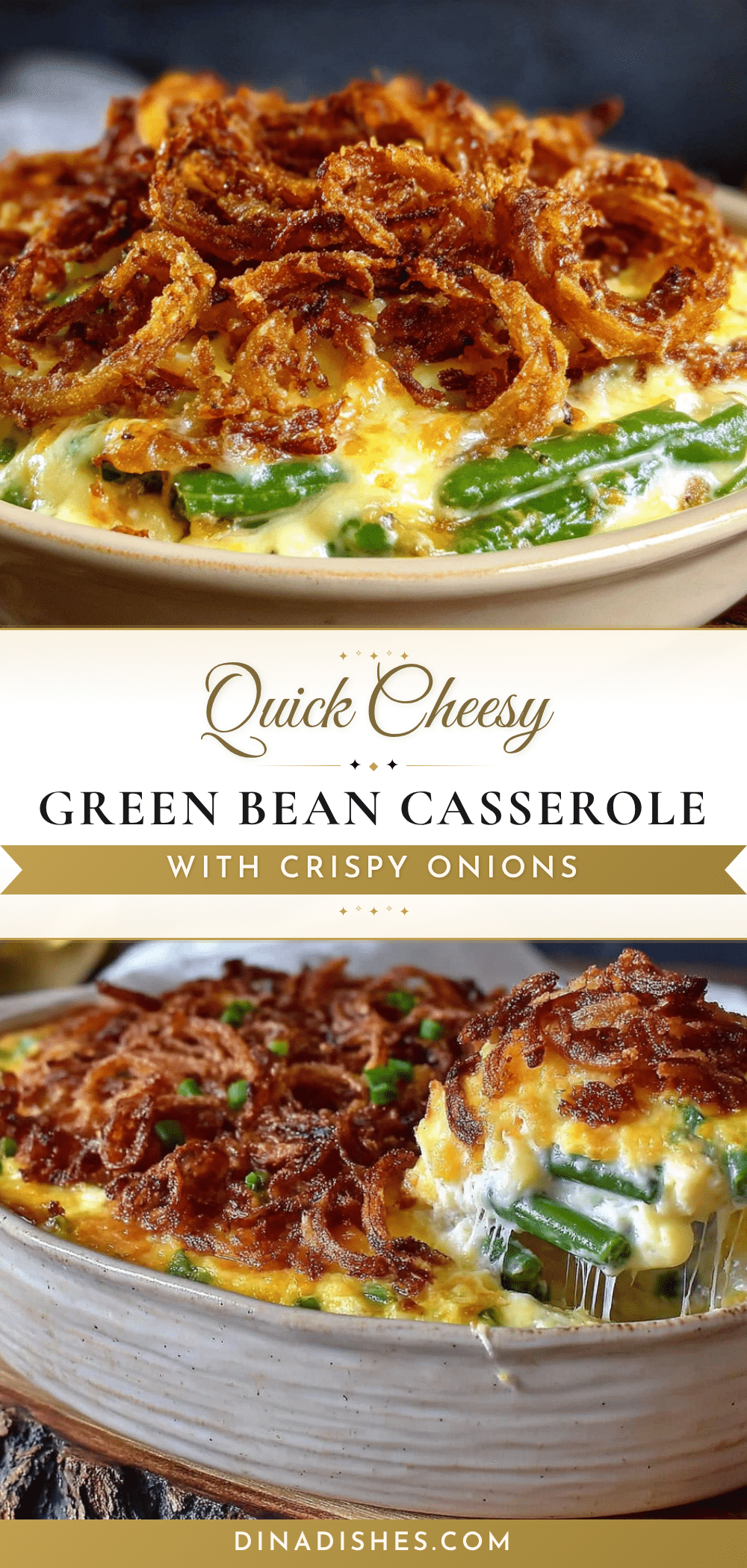 quick cheesy green bean casserole recipe